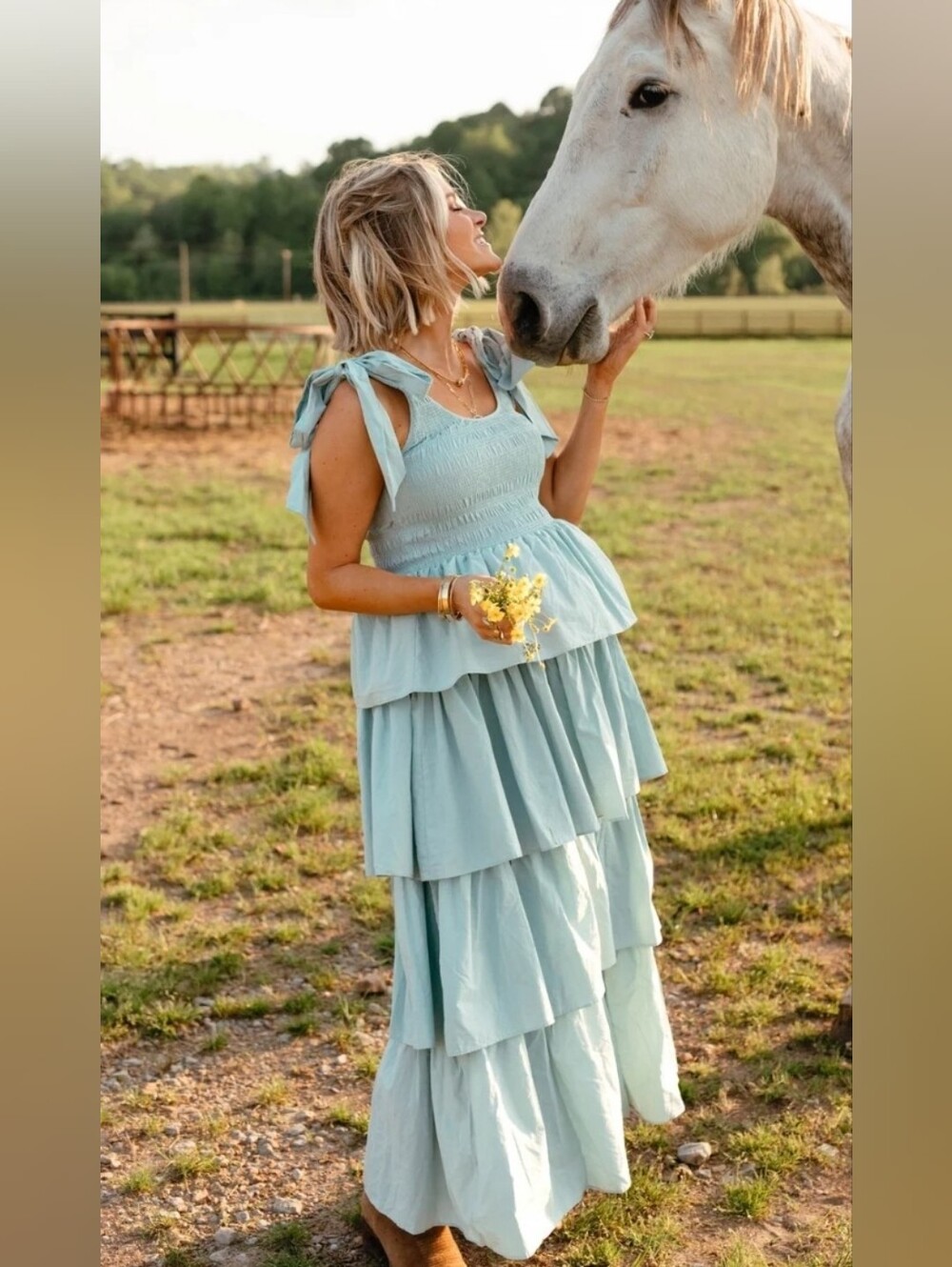 NWT PETAL + PUP Raphael Tiered Maxi Dress Cottagecore